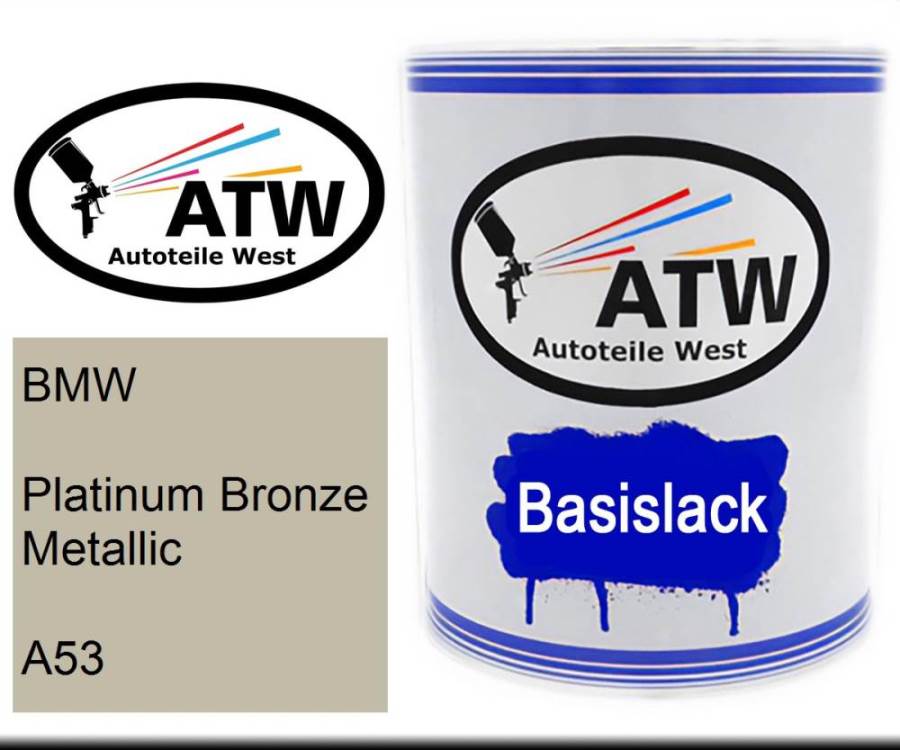 BMW, Platinum Bronze Metallic, A53: 1L Lackdose, von ATW Autoteile West.